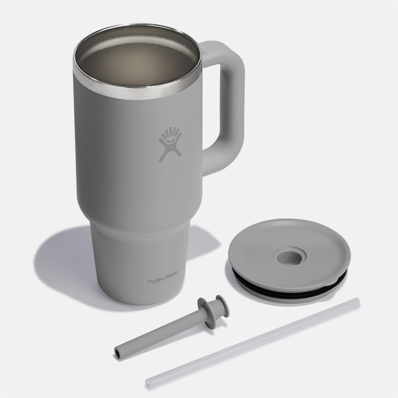 32oz All Around Travel Tumbler כוס שתיה עם ידית צד וקש image number null
